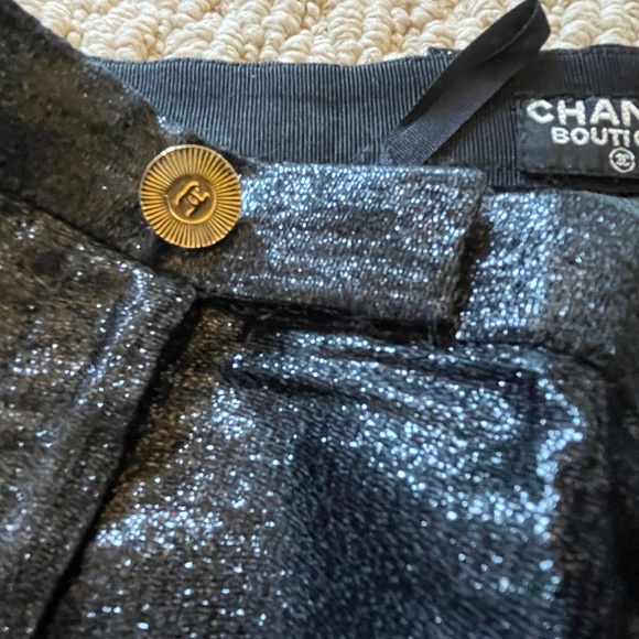 Chanel Boutique Women's High Rise Wide Leg Vintage Dress Pants Iridescent 24 XS - Picture 5 of 7